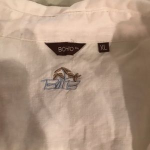 XL white linen shirt worn worn a couple of time.